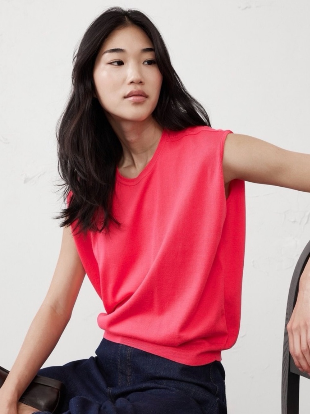Banana Republic Bright Coral Sleeveless Tank